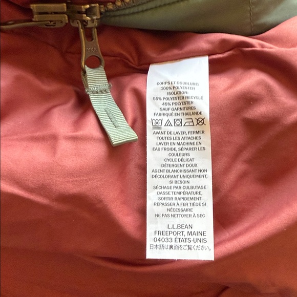 NWT. L.L. Bean Women's Rosewood Mountain Classic Puffer Hooded Jacket Size S Reg - Picture 6 of 6